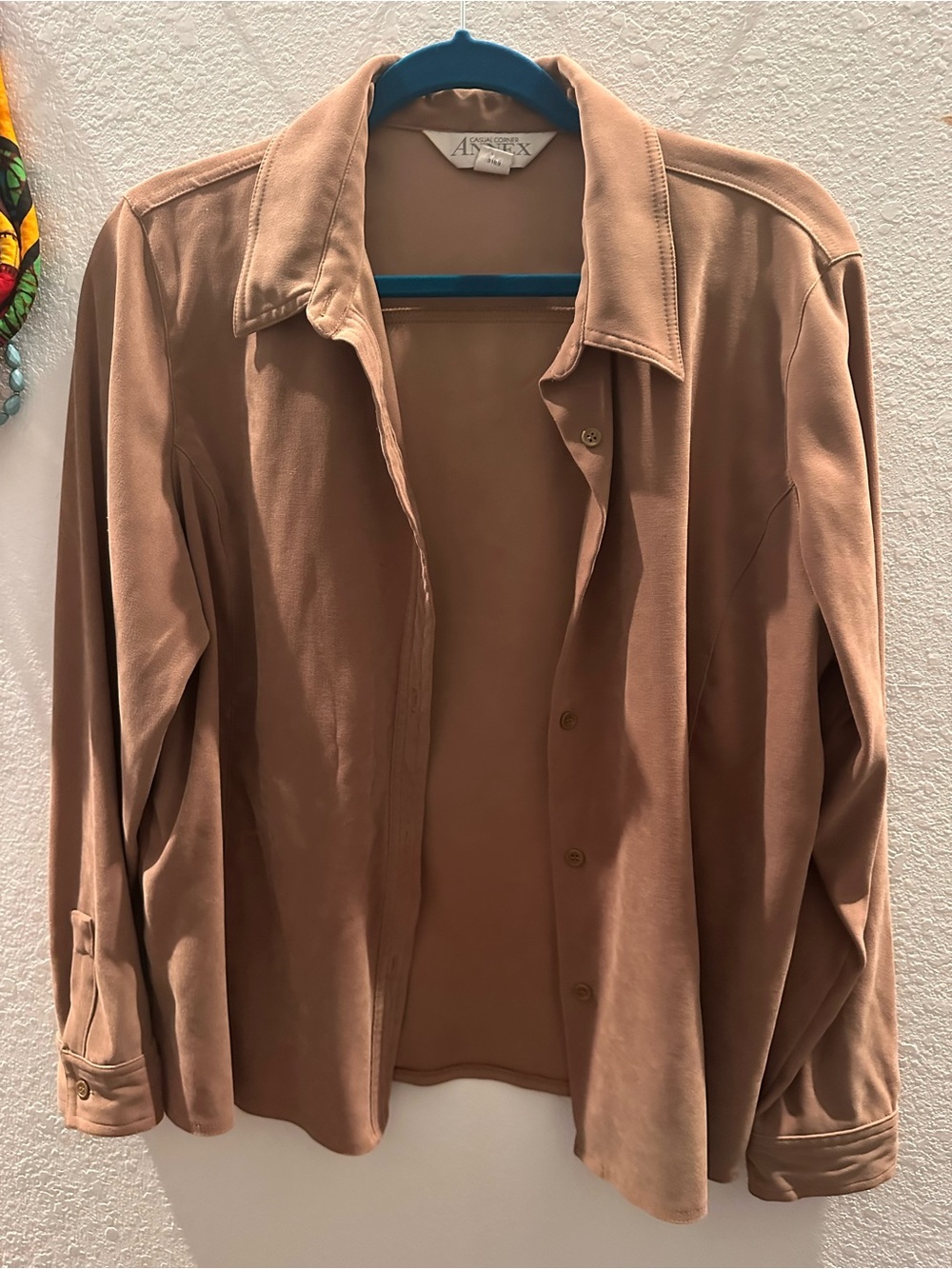 Casual Corner Women's Light Brown Button-Front Blazer